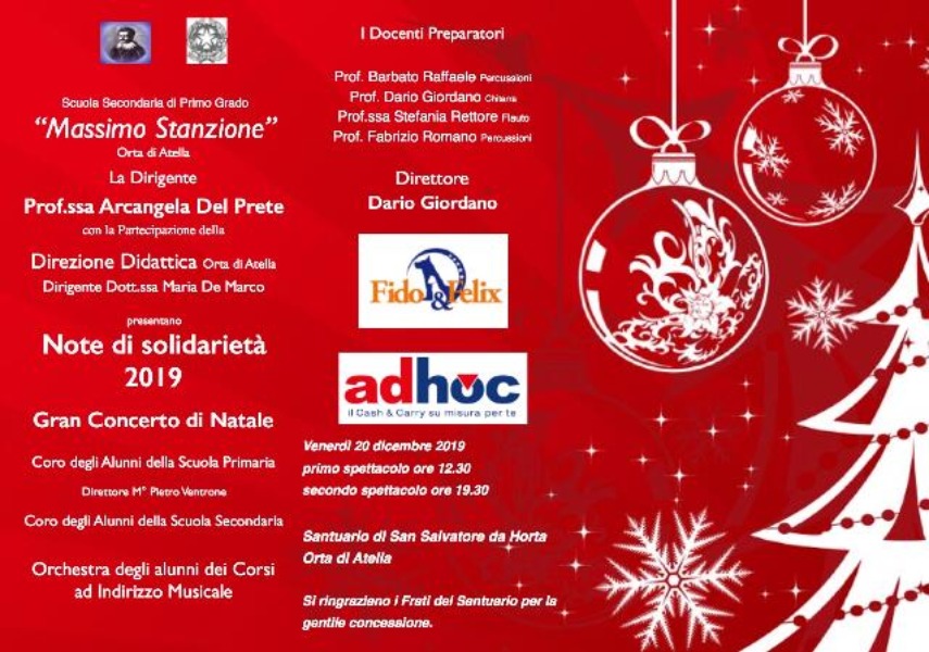 Gran Concerto di Natale “NOTE DI SOLIDARIETÀ”